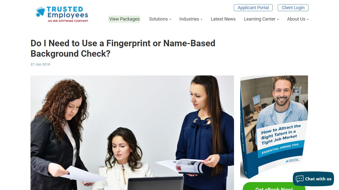 Do I Need to Use a Fingerprint or Name-based background check?